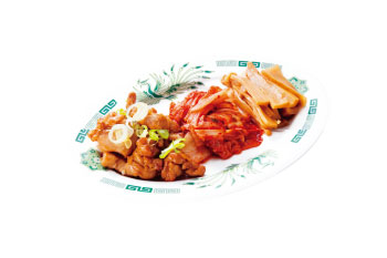 三品盛合わせ（メンマ･キムチ･やきとりネギ和え）